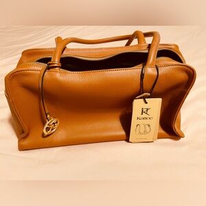 Kattee Women's Brown Leather Satchel